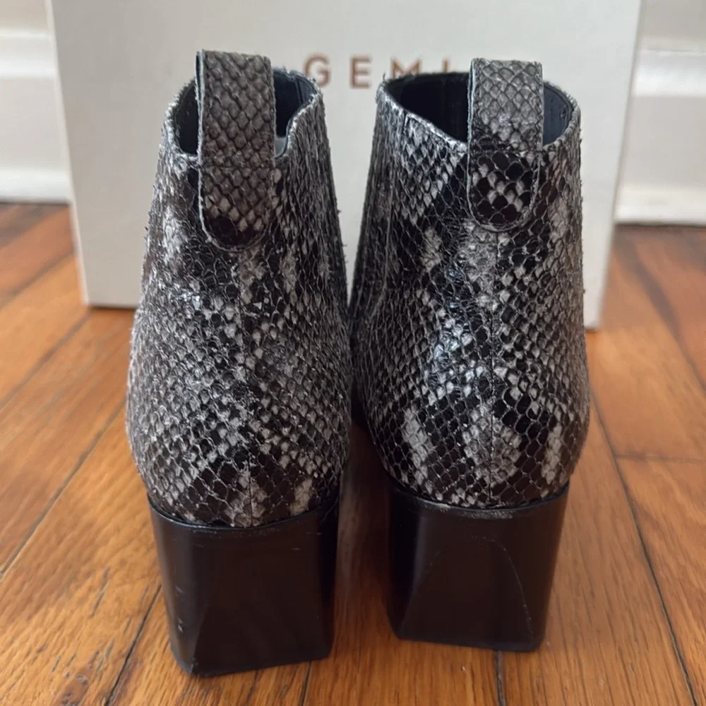 M Gemi The Natura Gray Snakeskin printed leather 39 - Picture 6 of 8